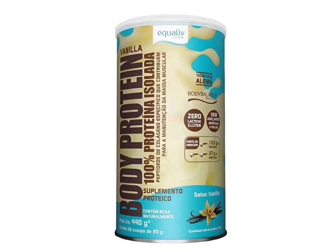 Vitamina para idoso com fraqueza nas pernas: 4 melhores? 2 Body Protein Vanilla Equaliv 440 g Proteína do Colágeno