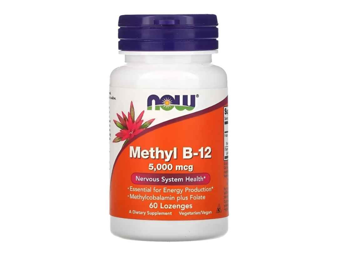 Methyl B12 Metilcobalamina 5000mcg 60 Caps Sublingual Now Sabor Without flavor