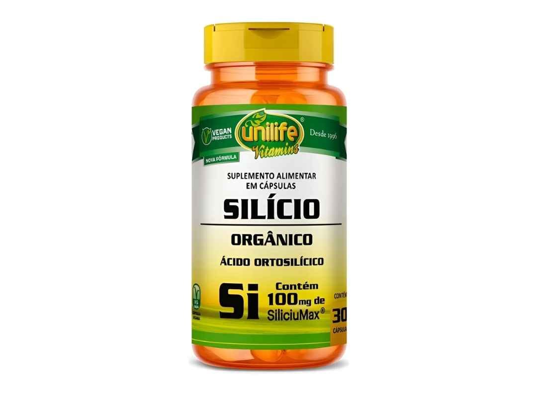 Silício Orgânico 100mg Siliciumax 30 Cápsulas Vegano Unilife