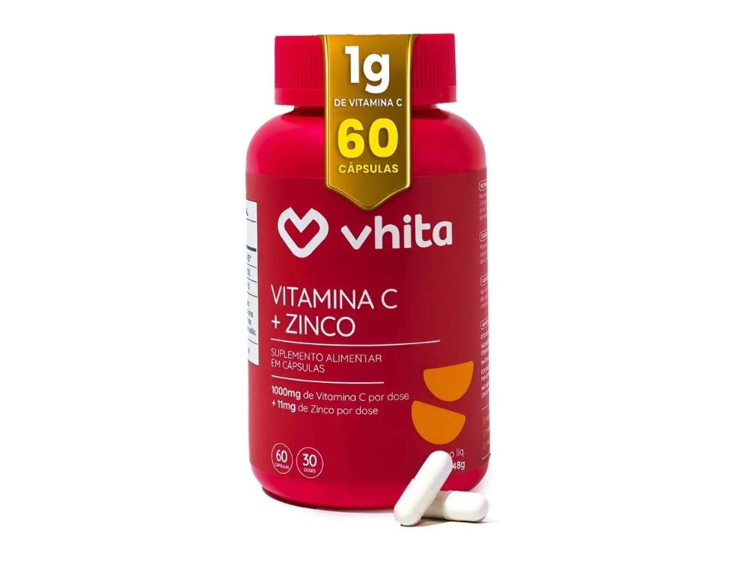 Top 7 melhores vitaminas para dar ânimo e disposição em 2026 7 Vitamina C 1g + Zinco 60 Cápsulas Vhita Sem Sabor