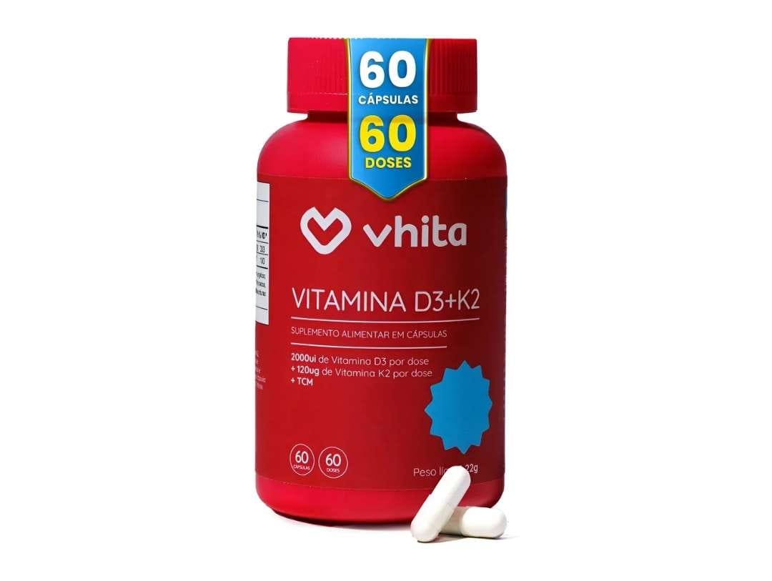 Vitamina D3 K2 Vhita 60 Cáps ( 2 Meses Cada Pote)